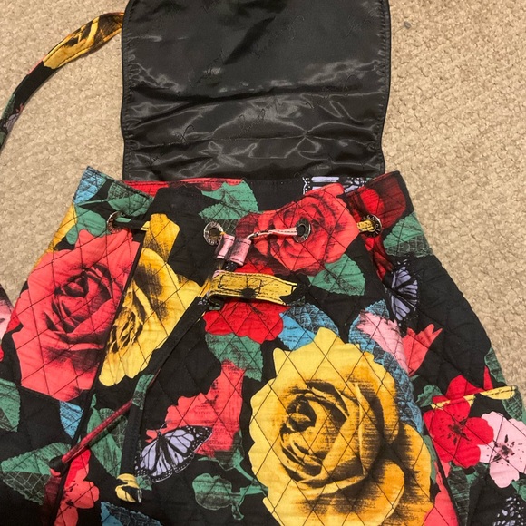 Vera Bradley Rose Havana Drawstring Backpack - Picture 2 of 7